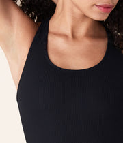 The Tulum One Piece - Eco Ribbed - Black - Long Torso