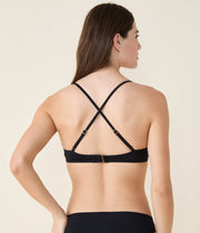 The Valencia Bikini Top - Flat - Black